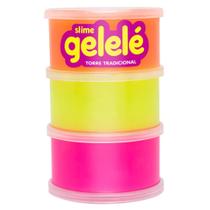 Gelelé Torre Slime Glitter 3 Cores - Doce Brinquedo - Laranja / Amarelo / Roxo Gelelé Torre Slime Glitter 3 Cores - Doce Brinquedo - Laranja / Amarelo / Roxo