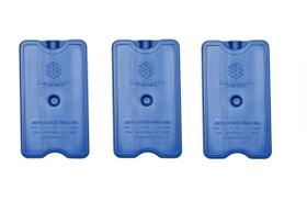 Gelo Artificial Rígido Gelo-x placa Reutilizável 500ml 17x10x3cm Gelotech KIT 3PÇS