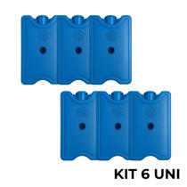 Gelo Gelotech Placa Artificial Reutilizável Rígido 400ml Kit 6