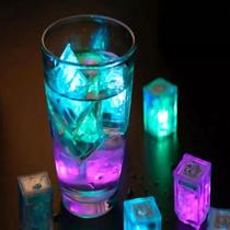 Gelo Led Pisca Colorido Para Copos Bebidas 2 Unidade