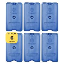 Gelo X Reutilizável 400ml Gelotech 17x10x2,70cm Kit Com 6 Gelo X Reutilizável 400ml Gelotech 17x10x2,70cm Kit Com 6