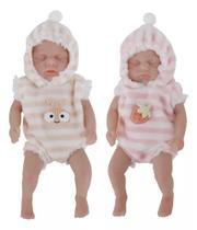 Gêmeos Bebê Reborn Boneca Silicone Sólido Suave Brastoy Menina e Menino Original 15cm Com Kit Roupa Acessórios Pelícia Gêmeos Bebê Reborn Boneca Silicone Sólido Suave Brastoy Menina e Menino Original 15cm Com Kit Roupa Acessórios Pelícia