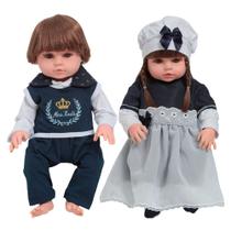 Gemêos Tipo Reborn Pode Dar Banho 46 cm Com Bolsas + Itens Gemêos Tipo Reborn Pode Dar Banho 46 cm Com Bolsas + Itens
