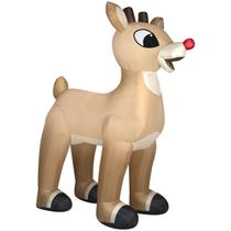 Gemmy Giant inflável de Natal Rudolph The Red Nosed Reindeer Gemmy Giant inflável de Natal Rudolph The Red Nosed Reindeer