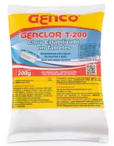 Genclor T200 Tabletes Estabilizado 1 Tablete 200g Genco Genclor T200 Tabletes Estabilizado 1 Tablete 200g Genco