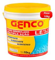Genco 3 Em 1 Cloro De Ação Múltipla Para Piscinas 10kg