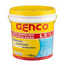 Genco Cloro Granulado Múltipla Ação 3 em 1 10kg - Genco Químicos