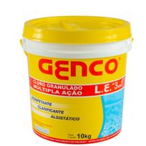 Genco Múltipla Ação 3 em 1 Dicloro Cloro Granulado Balde 10kg Genco Múltipla Ação 3 em 1 Dicloro Cloro Granulado Balde 10kg