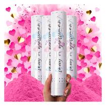 Gender Reveal Confetti Cannon PrimePure Pink, pacote com 4 Gender Reveal Confetti Cannon PrimePure Pink, pacote com 4