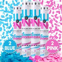 Gender Reveal Confetti Cannon Tamsan Premium, conjunto de 4