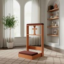 Genuflexório/Oratório Portátil Dobrável em Madeira com Estofado - 80x50x42cm Genuflexório/Oratório Portátil Dobrável em Madeira com Estofado - 80x50x42cm