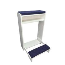 Genuflexório tecido tricoline azul Genuflexório tecido tricoline azul