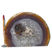 Geodo Ágata Natural Chapa Lapidado Natural De Garimpo 15 cm - CristaisdeCurvelo