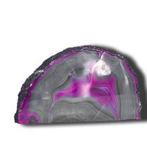 Geodo Ágata Rosa Chapa Lapidado Pedra Natural Garimpo 12,5cm Geodo Ágata Rosa Chapa Lapidado Pedra Natural Garimpo 12,5cm