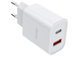 Geonav Carregador Universal Ultra Rápido Duo, 1 X USB-C Power Delivery 20W, 1 X USB Quick Charge 18W, CH20PDQC, Branco