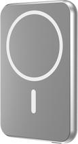 Geonav Power Bank, Carregador Portátil Universal por Indução 5.000mAh, Ultraslim Carregamento rápido, PB5KALMAGSV Prateado