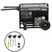 Gerador à Diesel 7 KVA com Partida Elétrica e AVR TDG8500EXP Monofásico 230V 251-054 TOYAMA