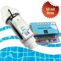 Gerador de Cloro a Base de Sal para Tratamento de Piscina até 50 Mil Litros - Brustec Gerador de Cloro a Base de Sal para Tratamento de Piscina até 50 Mil Litros - Brustec