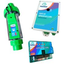 Gerador De Cloro HM GC3 Henrimar com fonte 24v e Kit Sal