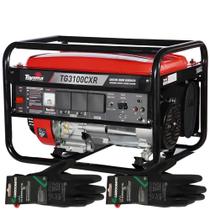 Gerador de Energia Gasolina 4T 3,2KVA Bivolt TOYAMA com 2 Luvas CG Supertact Tamanho M CARBOGRAFITE