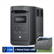 Gerador de Energia Portátil Ecoflow E980 110v 650W 980Wh com Painel Placa Solar 45w