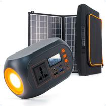 Gerador De Energia Portátil Estação Solar 100W Kit Painel