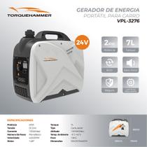 Gerador de Energia Portátil para Carro 12V 24V Baixo Ruído Controle Inteligente Tanque 7L VPL-3276