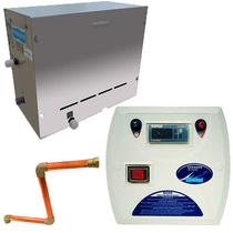 Gerador de Vapor Inox Sauna 12,0KW 220V C/ Quadro Analógico, Termostato e Kit Instalação SODRAMAR