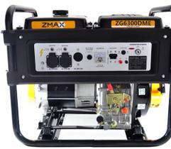 Gerador Diesel Zg6300Dme 10 Hp Monofásico Partida Elétrica 110V/220V 454027 Zmax