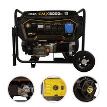 Gerador Energia Gasolina Portátil CSM GMX8000E Bivolt 7 kVA 16HP Partida Elétrica Automática AVR 4T