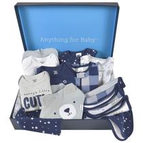 Gerber Baby 14-Piece Vestuário Gift Set, Azul, Recém-nascido