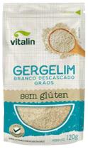 Gergelim Branco Descascado Sem Glúten Vitalin 120g - Kit 6x