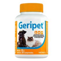 Geripet Suplemento Geriátrico para Cães e Gatos 30g Vetnil 30 Comprimidos