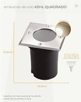 Germany embutido solo kehl 108mm 1xgu10 moldura inox 12750255