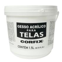 Gesso Acrílico Profissional Para Telas Corfix 1,5L Gesso Acrílico Profissional Para Telas Corfix 1,5L