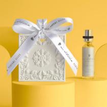 Gesso Perfumado Floral 7,5x7,5cm Chá Branco M.Victoria