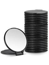 Getinbulk Compact Mirror Bulk, espelho de maquiagem redondo para bolsa, conjunto de 24 (preto)