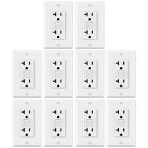 GFCI Outlets ELECTECK 20A, pacote com 10 unidades, não resistente a violações, branco