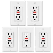 GFCI Outlets ELECTECK, pacote com 5 ampères, não resistente a violações