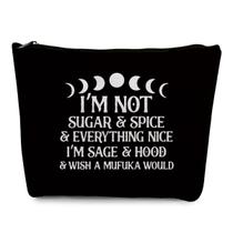 gfuhlre Moon Phase Witch Gifts Stuff Bolsa de maquiagem Bolsa de higiene de viagem Bolsa de feitiçaria engraçada Presentes de meditação para mulheres bruxas Aniversário Halloween I'm Not Sugar Spice gfuhlre Moon Phase Witch Gifts Stuff Bolsa de maquiagem Bolsa de higiene de viagem Bolsa de feitiçaria engraçada Presentes de meditação para mulheres bruxas Aniversário Halloween I'm Not Sugar Spice