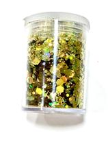 GH1-B Glitter Chunky holográfico Poliéster Importado resina unha 100gr -LIME