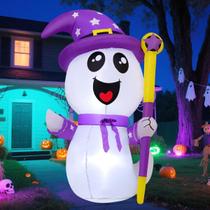 Ghost GOOSH inflável de Halloween de 1,5 m com LEDs para decoração externa Ghost GOOSH inflável de Halloween de 1,5 m com LEDs para decoração externa