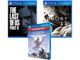 Ghost of Tsushima para PS4 + The Last of Us - Part II + Horizon Zero Dawn Complete Edition