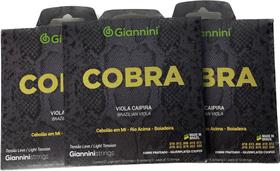 Giannini Kit c/3 Encordoamento Viola Caipira Cobra Tensão Leve GESVL Cod 3736