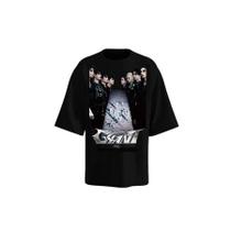 Giant Camisa Stray Kids Preta 100% Algodão Streetwear Unissex