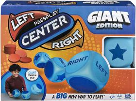 Giant Passplay: O Jogo de Centro-Esquerdo À Direita, Clássico Jogo de Tabuleiro familiar com Big, Oversized Dice &amp Tokens para Crianças e Adultos 6 anos ou mais - Spin Master Games