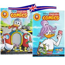 Gibi em Inglês Hq Disney English Comics Lista Escolar Quadrinhos Para Crianças 2 Vols