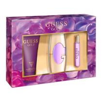 Gift Set Guess Gold Feminino - 3 Peças: EDP 75ml, Névoa de Viagem 15ml, Loção Corporal 200ml