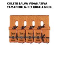 GIII Colete Salva Vidas Ativa 3 Canga Homologado Tam G Kit Com 4 GIII Colete Salva Vidas Ativa 3 Canga Homologado Tam G Kit Com 4