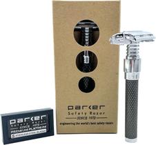 Gilete de Segurança Parker 92R Cinza Grafite com Cabo Longo Gilete de Segurança Parker 92R Cinza Grafite com Cabo Longo